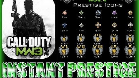 MW3 - 1-20th Prestige Service Rank Up Quick
