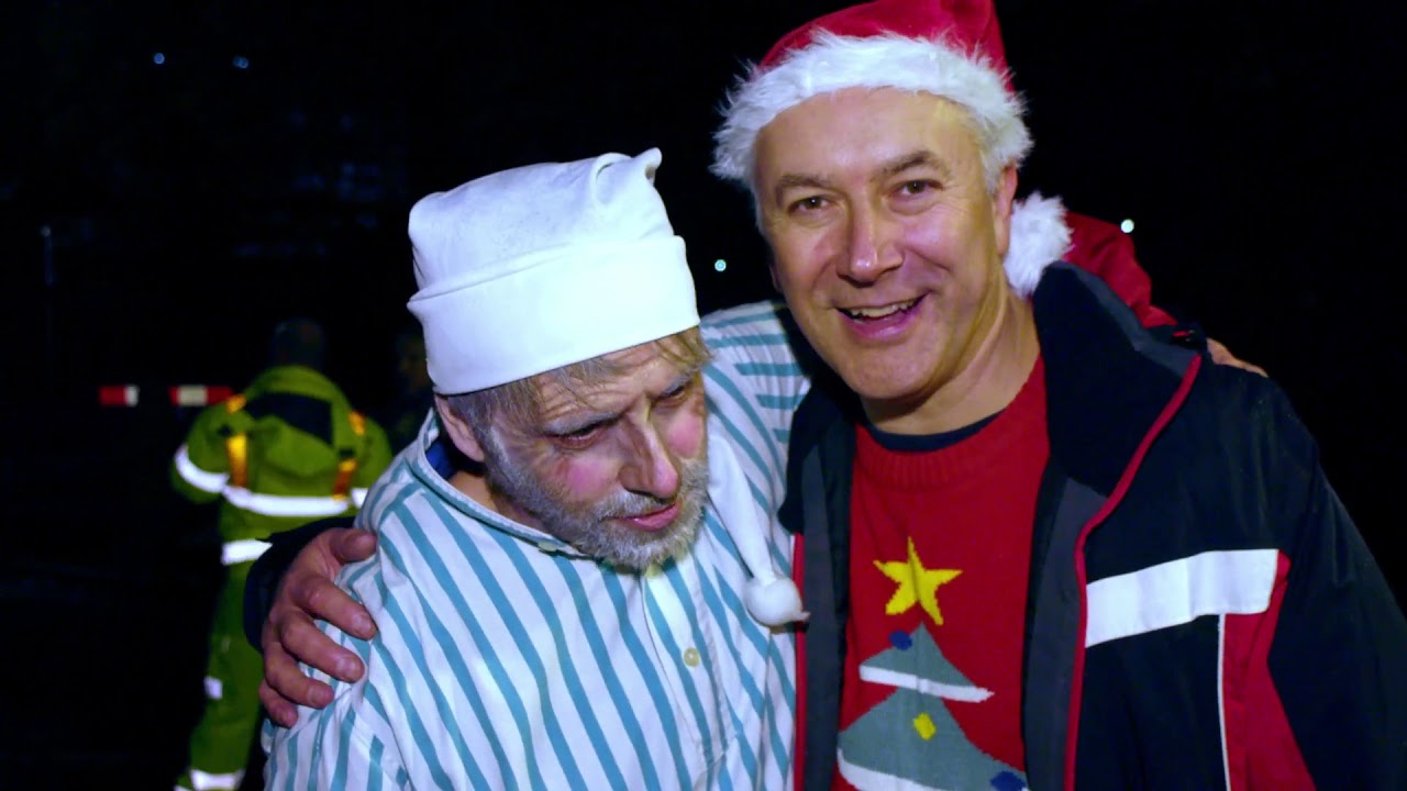 Trailer Christmas Lights Switch on Cheltenham with Song 'This is