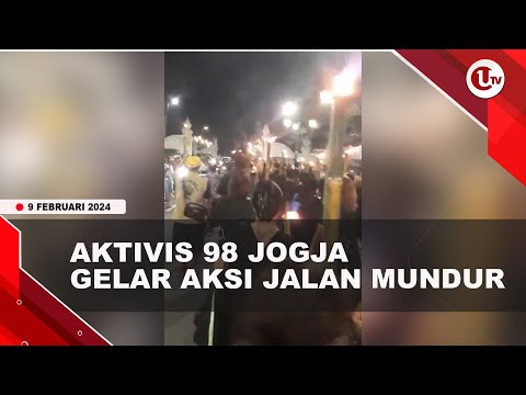 FORUM AKTIVIS 98 JOGJA GELAR AKSI JALAN MUNDUR BAWA OBOR | U-NEWS