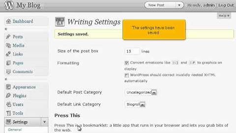 Wordpress Tutorials - How to configure your settings