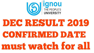 IGNOU DEC EXAM RESULT 2019 CONFIRMED DATE result kab aayega? latest #ignou chauhan videos