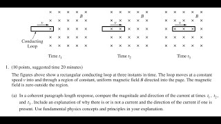 AP Physics 2 - 2018 FRQ #1 - Magnetism Paragraph