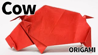 Origami Cow -How to make- 折り紙 牛 ウシ 折り方