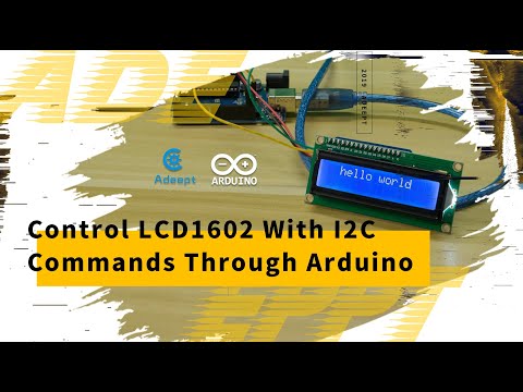 Control LCD1602 with I2C commands through Arduino