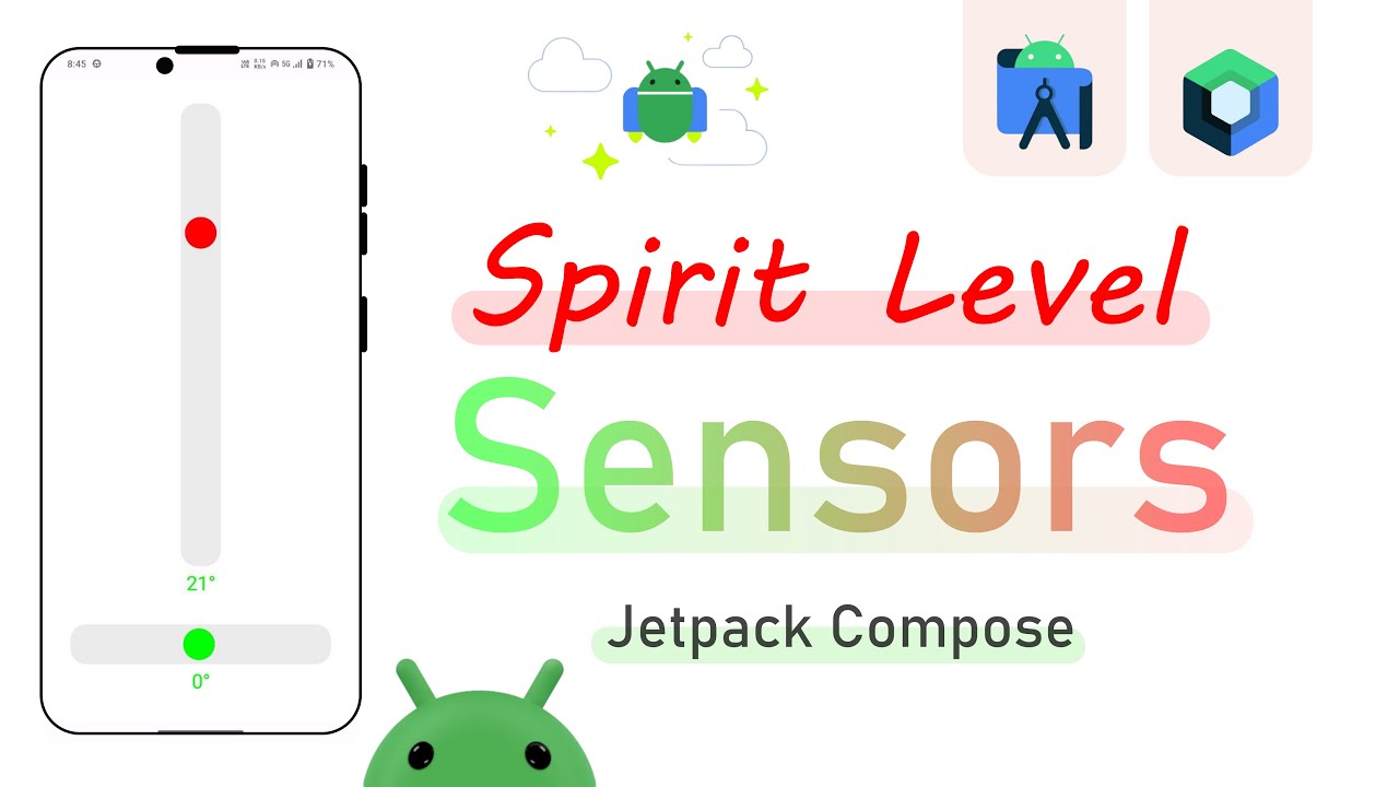 Spirit Level with Accelerometer | Sensors in Jetpack Compose | Kotlin ...