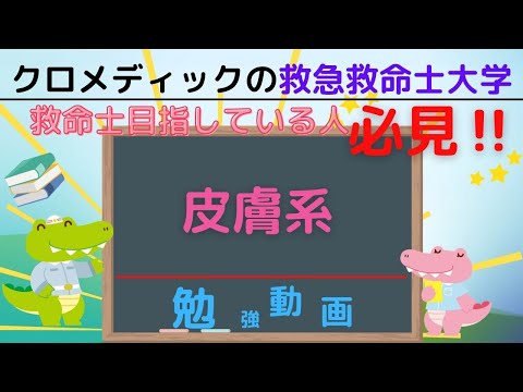 【救命士国家試験対策】YouTube超時短学習!!「皮膚系」