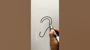 Simple ear drawing 👂 #easyart #eardrawing #simpledrawing