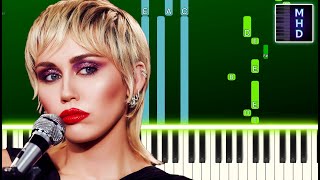 Miley Cyrus - Midnight Sky Piano Tutorial Easy