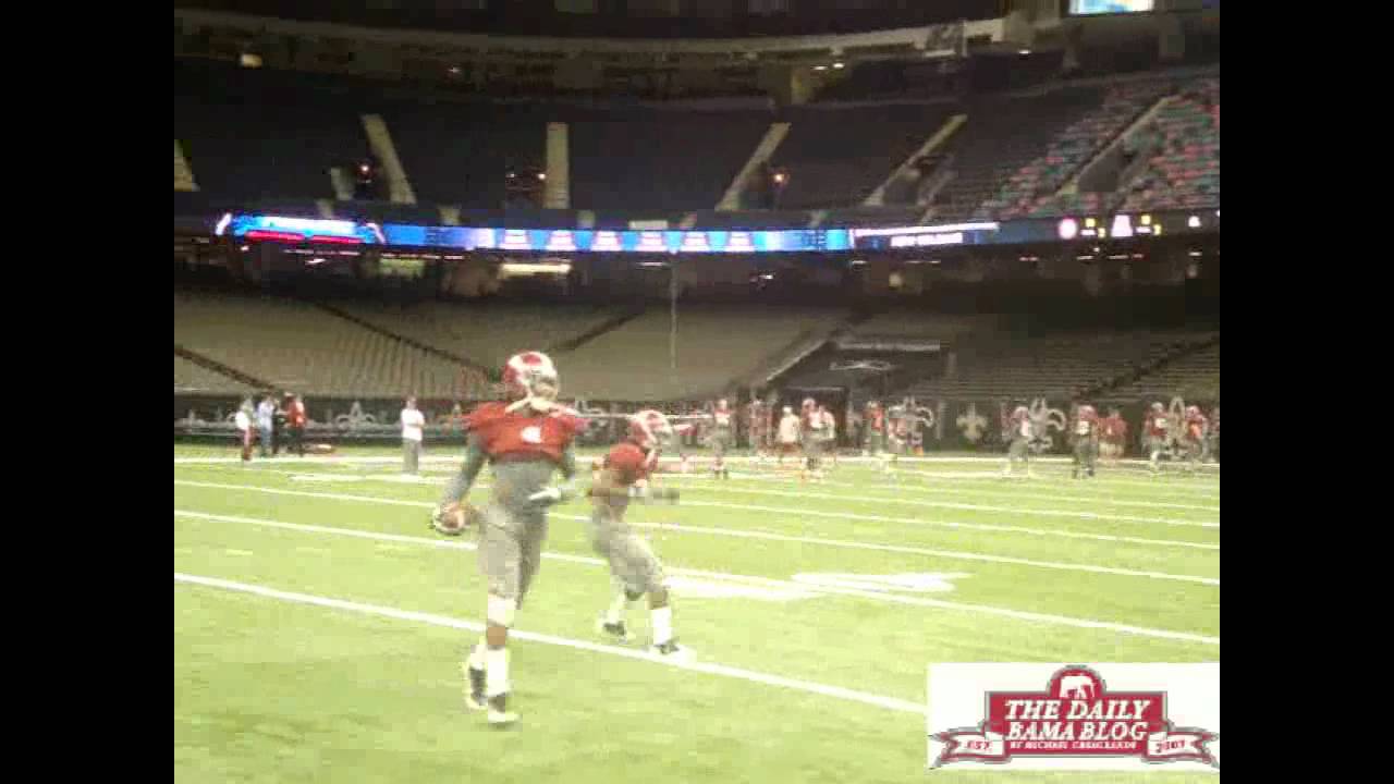 Alabama defensive backs practice Friday before BCS title game - YouTube