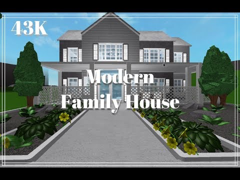 Roblox Bloxburg 43k Modern Family House Speed Build Youtube - roblox modern family home bloxburg