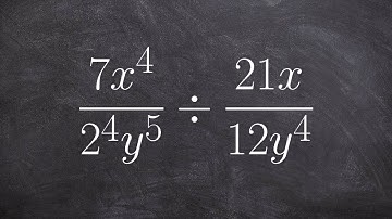 Dividing two rational expressions using the quotient rules of exponents
