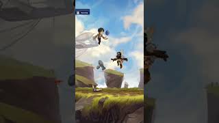 Play with Eren Yeager in Brawhallala.