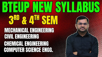 BTEUP 3rd & 4th Semester New Syllabus for Session 2025-26 @PolytechnicPathshala