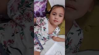 Unboxing her present from Daddy|3 years old baby