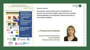 Conceptual approaches to the introduction of barrier-free access to higher ... , Tsumarieva Natalia