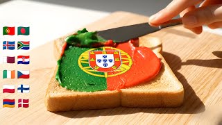 Spreading Glass Flags on Toast 🍞🇵🇹 | AI ASMR – Oddly Relaxing Magic — Part 4