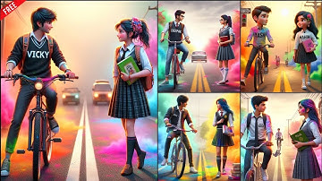 Holi 3D Couple Images Ai Photo Generator - Bing Image Creator - Ai Generator Photo Editing