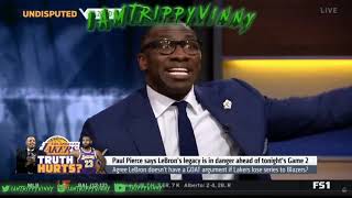 IS PAUL PIERCE RIGHT ABOUT LEBRON LEGACY | UNDISPUTED | PLAYOFFS GAME 2 | LAKERS - BLAZERS