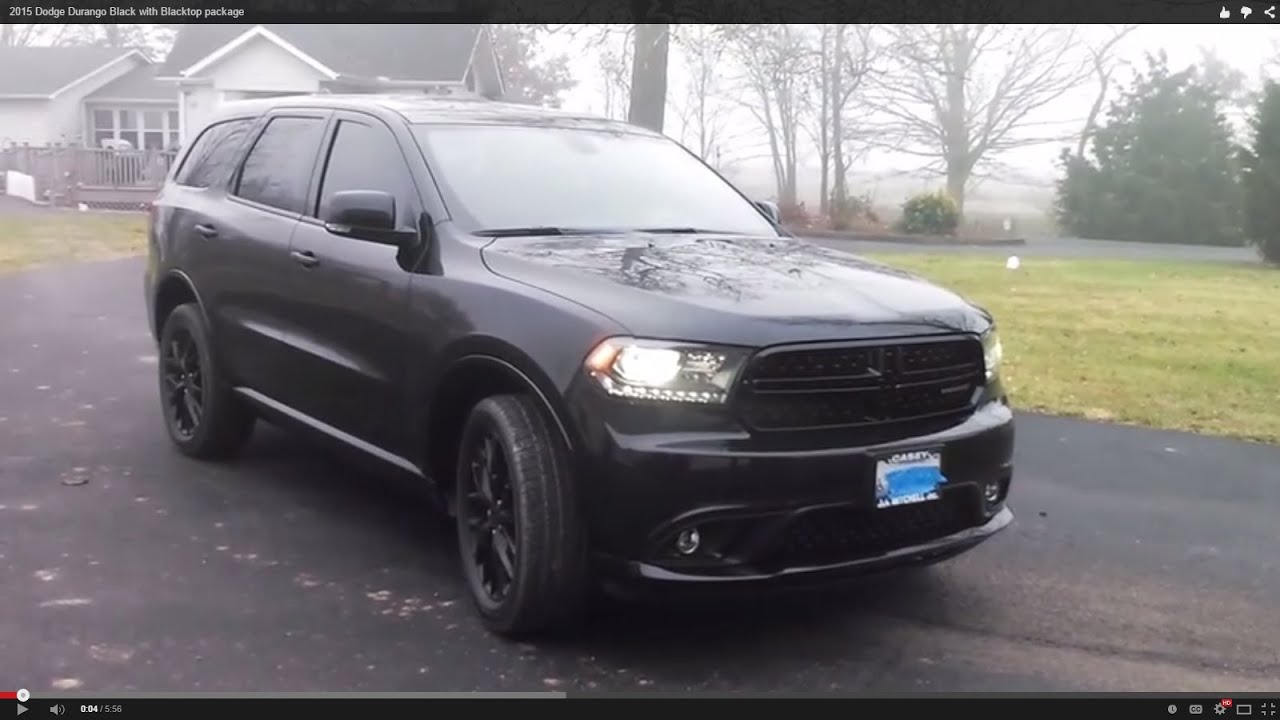 2015 Dodge Durango Black with Blacktop package - YouTube