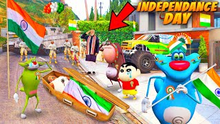 Franklin Died For Nation | Oggy Celebrating Independence Day With Shinchan In GTA 5!