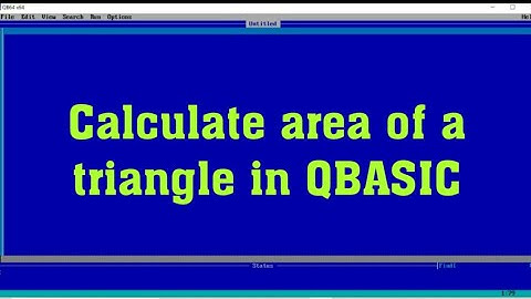 Calculate area of triangle in QBASIC | How to calculate area  in QBASIC