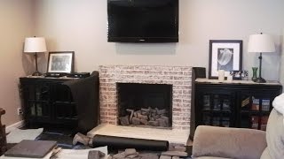 http://www.VisionsInStone.net/ Old painted Fireplace TRANSFORMED using Stone Veneer. Stone Veneer Transformation, over 