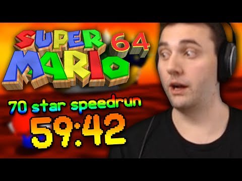 Super Mario 64 - What A Mess - 70 Star Speedrun in 59:42