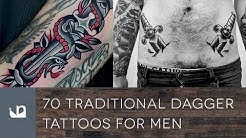 70 Traditional Dagger Tattoos For Men 