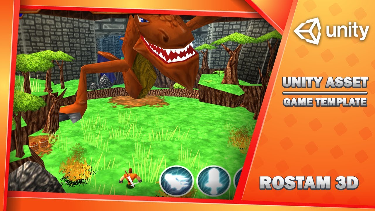 Rostam 3D - Game Template, video preview 3