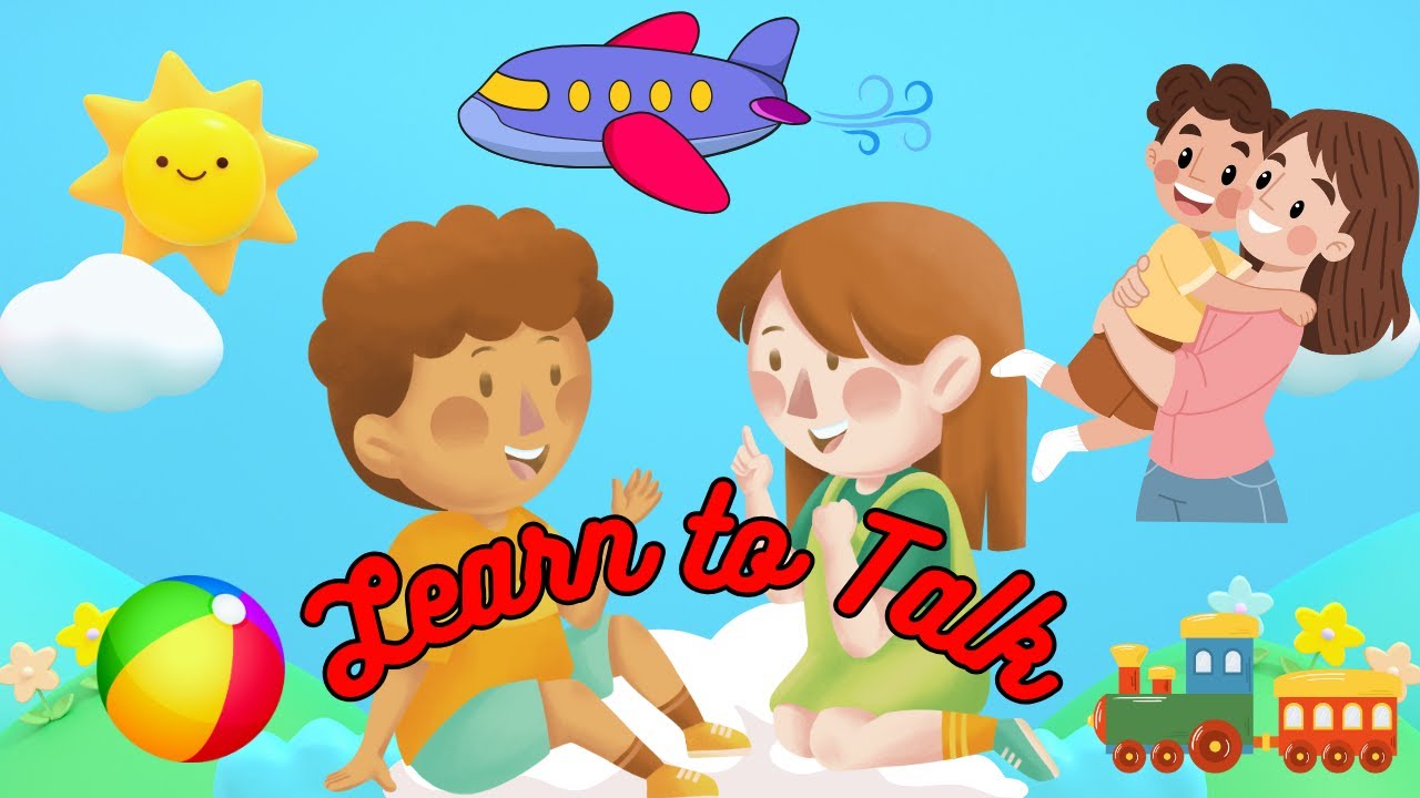 Toddlers LEARN TO TALK / baby learning FIRST words / videos for ...