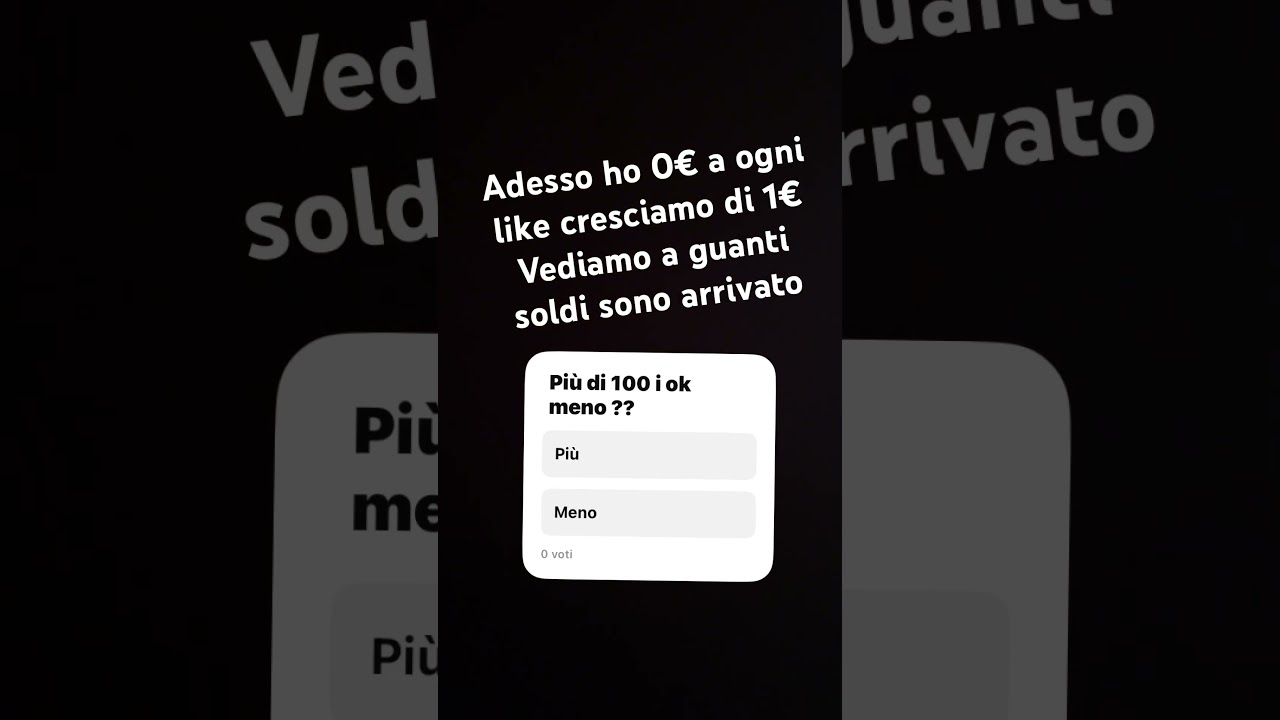 Commentate con il numero di soldi accumulati