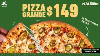 Papa Johns-🍕Pizza grande por $149. 🛵Envío gratis.