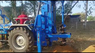 solar piling machine Mini bore well Sonalika tractor con.mob. 9351234101 screenshot 1