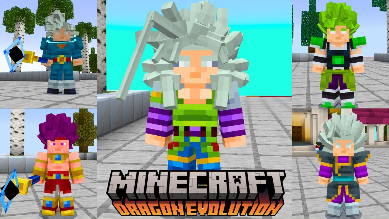 ALL TRANSFORMATIONS FROM the Dragon Evolution Addon for Minecraft