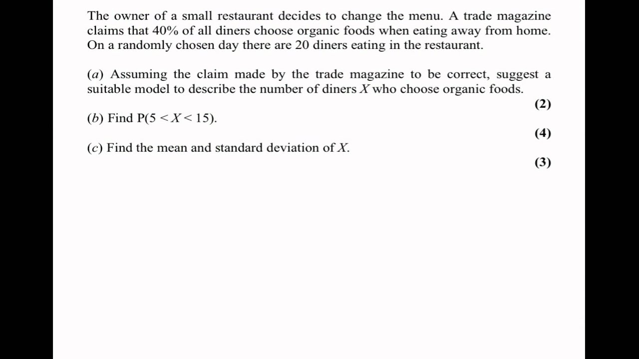 ⁣Binomial Distribution: Past Paper Questions