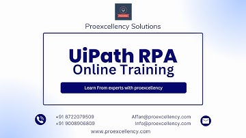 UiPath RPA Online Training and Corporate training by Proexcellency