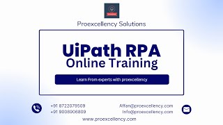 UiPath RPA Online Training and Corporate training by Proexcellency