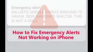 How to Fix Emergency Alerts Not Working on iPhone Profile