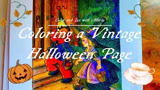 Coloring a Vintage Halloween Page | A Calm Coloring Video screenshot 4