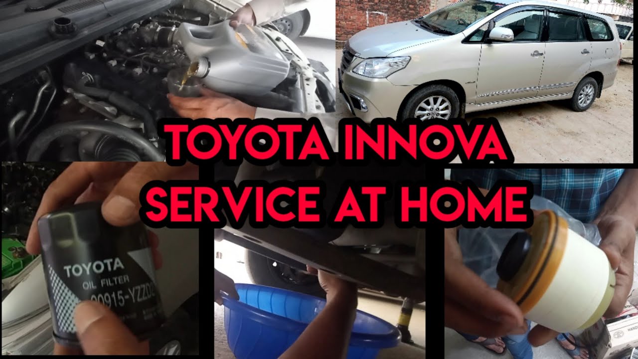 TOYOTA Innova service at home with engine flush and Liqui Moly oil