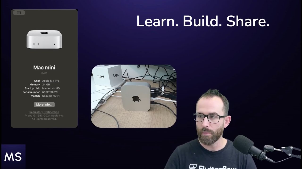 Mac mini M4 Pro 12 Core CPU for FlutterFlow Development