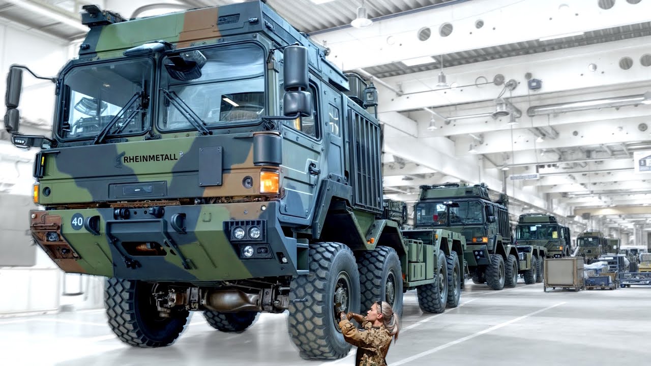 Inside Rheinmetall Factory Building EU Army Armored Trucks – (Europe will need This MEGA HX81 8x8)