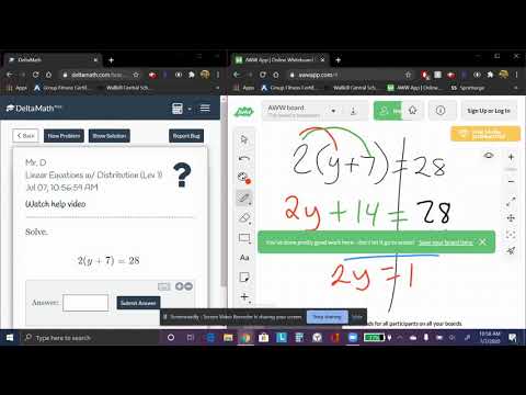 DeltaMath Algebra 1: Linear Equations w/ Distribution (Lev 1)