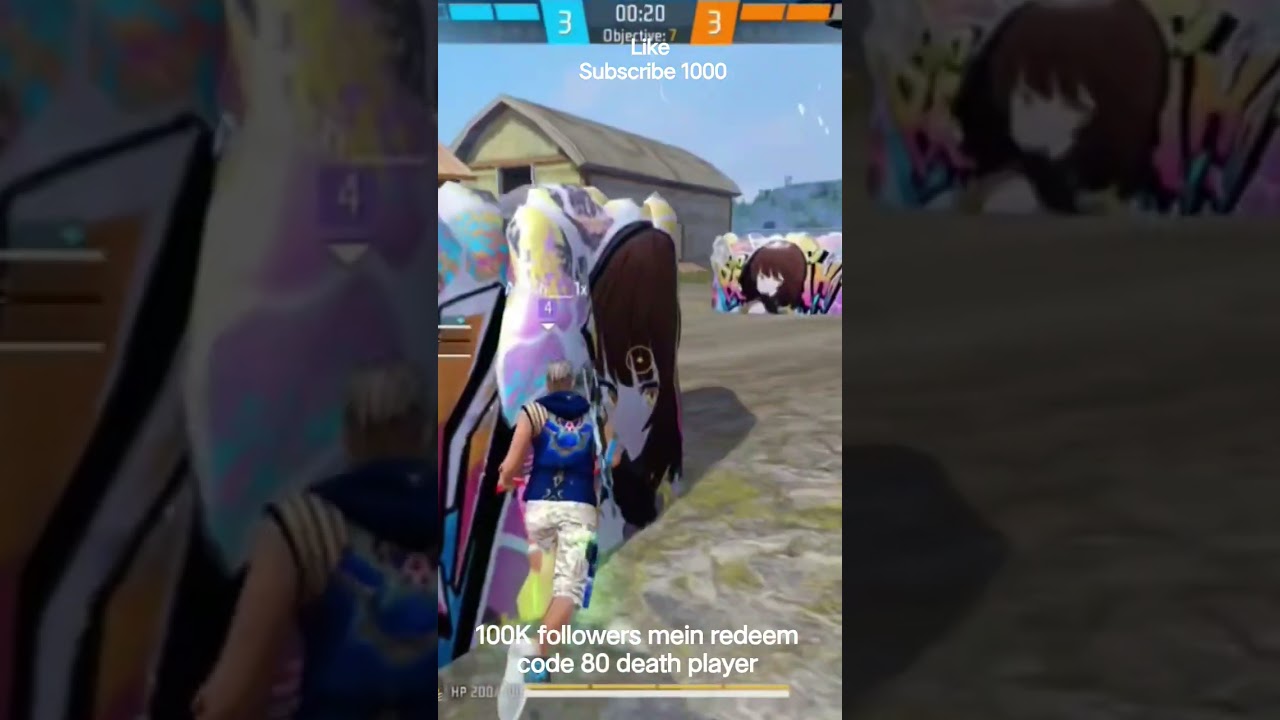 100K followers mein redeem code 80 death player