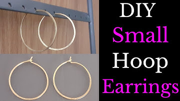 DIY Easy Small Hoop Earrings | Hammered Small Brass Gold Hoops | Latch Back Small Hoop Earrings