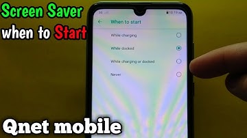 How to set screen saver start on Qnet mobile C32