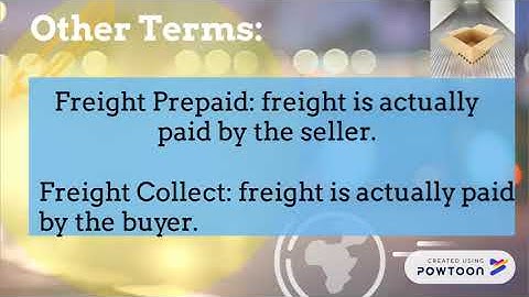 Accounting for FREIGHT Charges