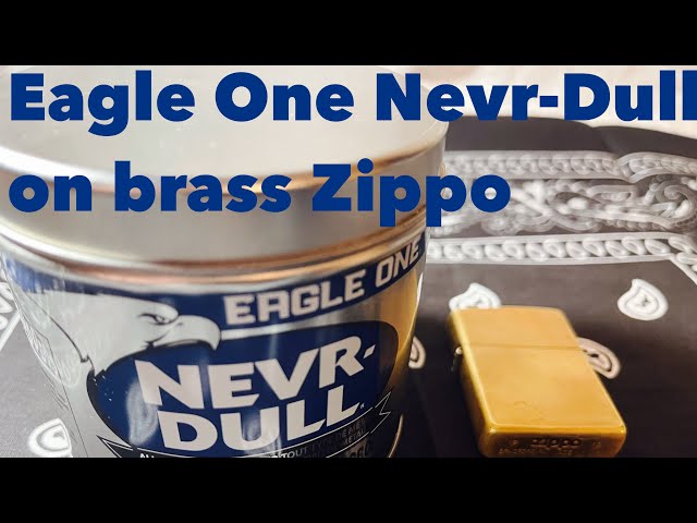 Eagle One Nevr-Dull on brass Zippo. 
