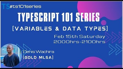 #3 [Variables & data Type] in TypeScript | TypeScript 101 Series