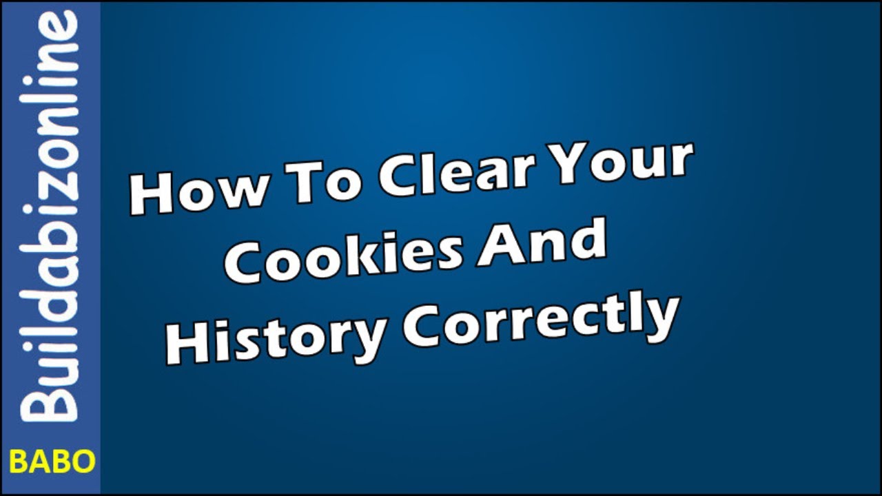 How To Clear Your Cookies And History - YouTube